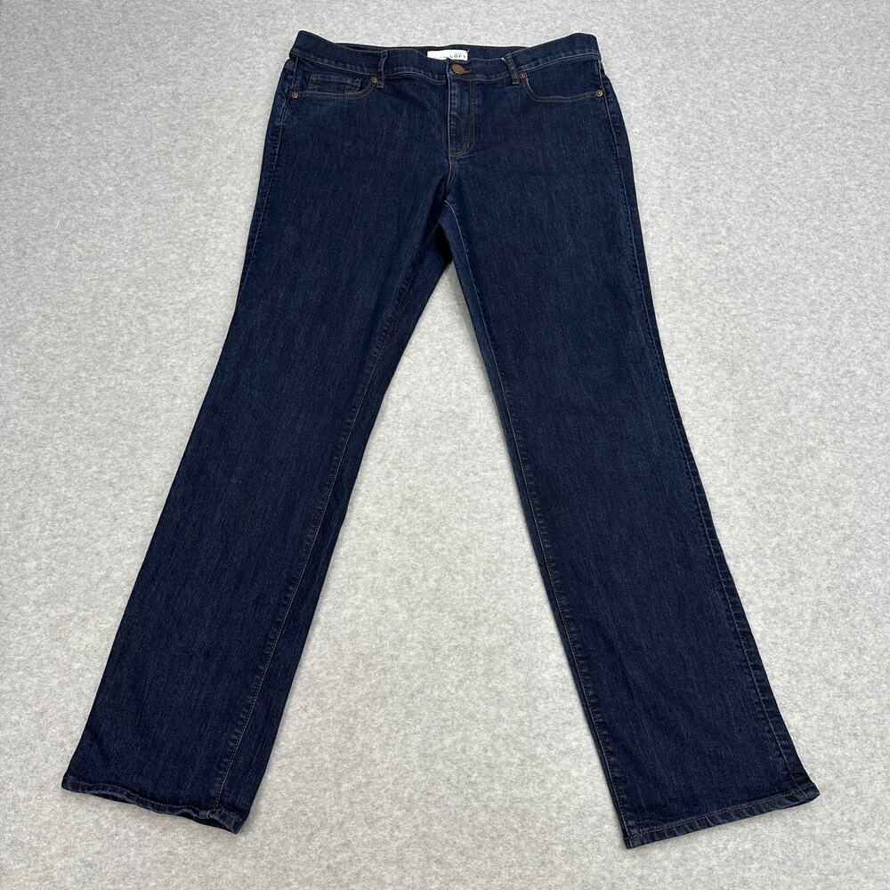 Ann Taylor Loft Jeans WMNS 31/12 Dark Wash Denim Stretch Midrise Modern Straight